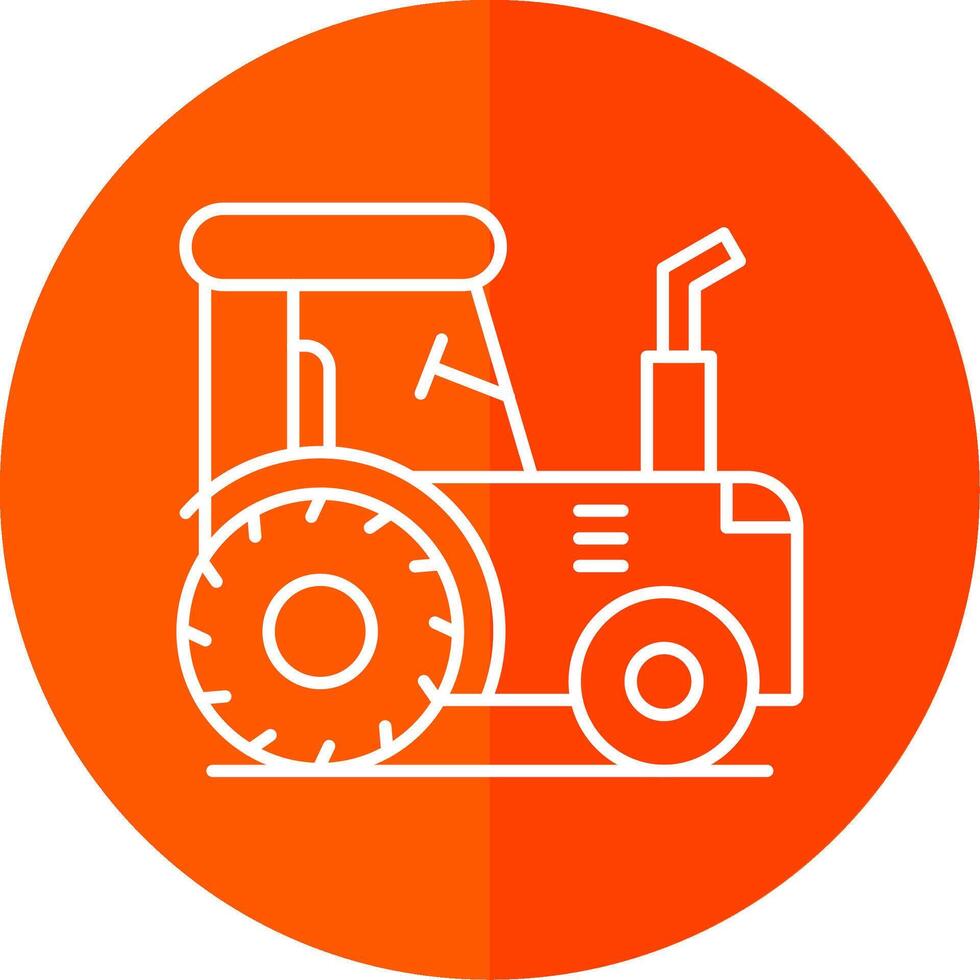 Traktor Linie rot Kreis Symbol vektor