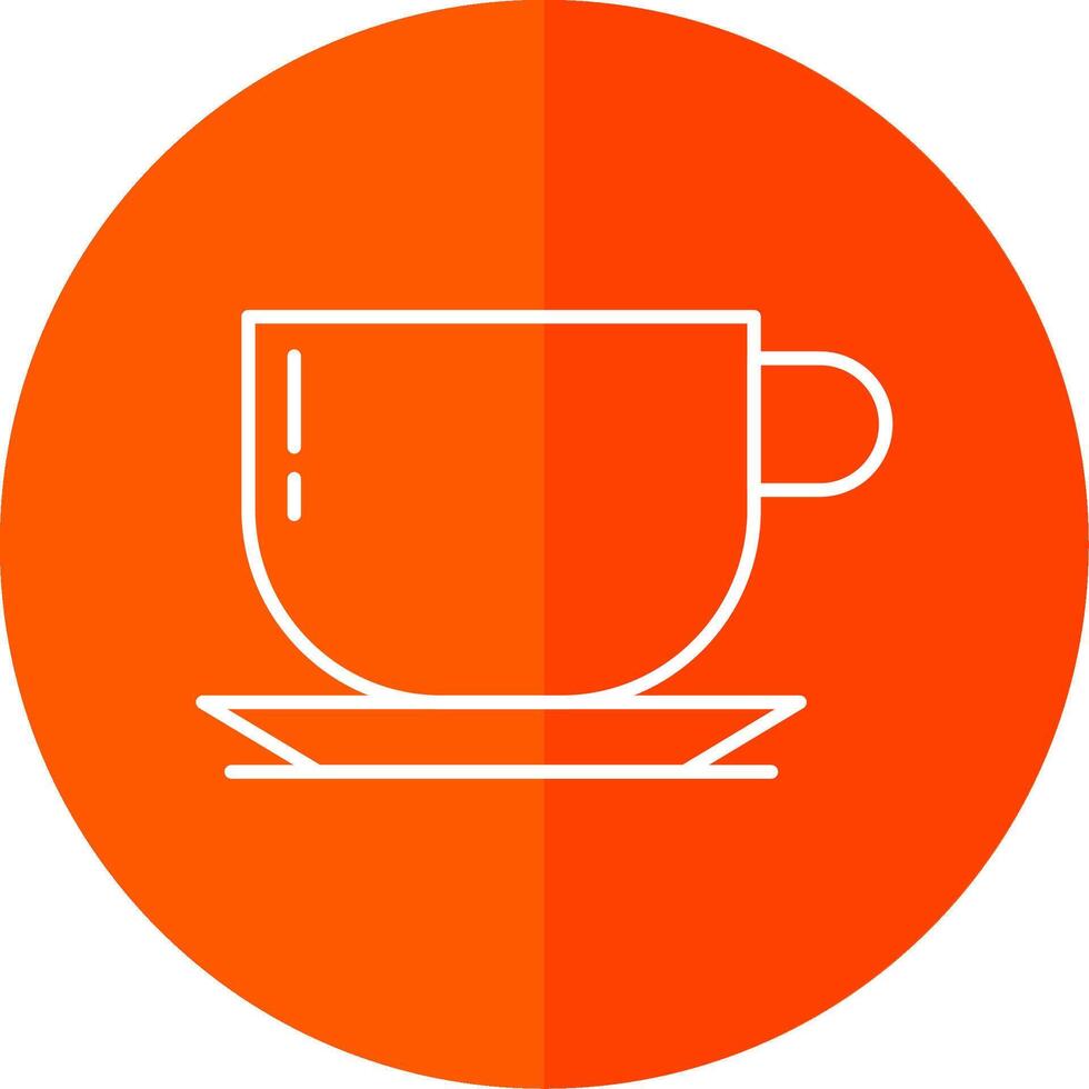 Kaffee Tasse Linie rot Kreis Symbol vektor