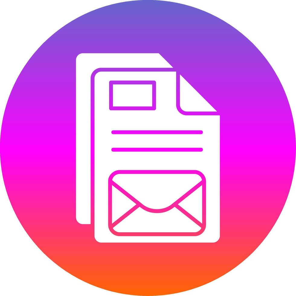 Email Glyphe Gradient Kreis Symbol vektor