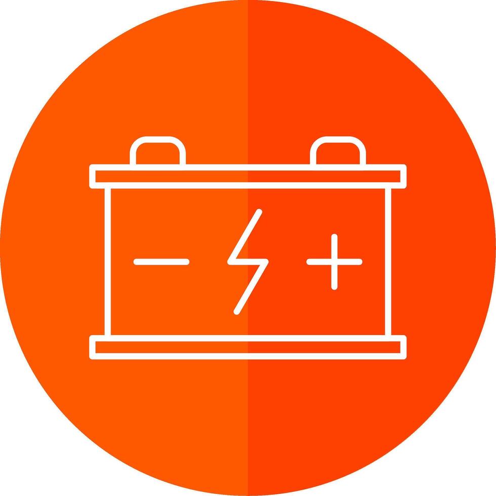 Batterie Linie rot Kreis Symbol vektor