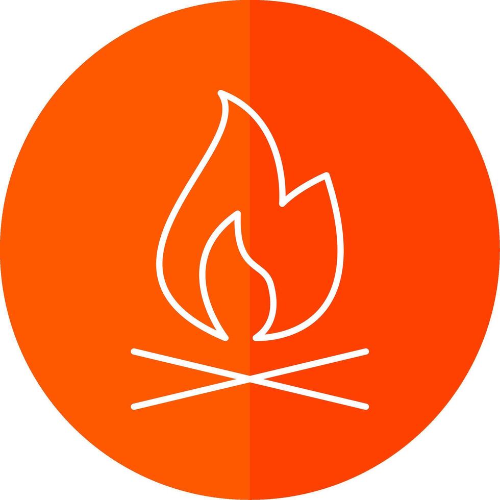 Feuer Linie rot Kreis Symbol vektor