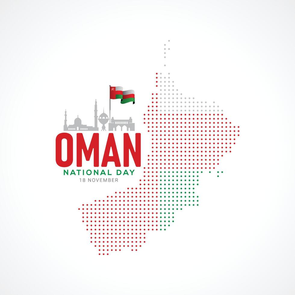 Oman National Tag Feier Banner vektor