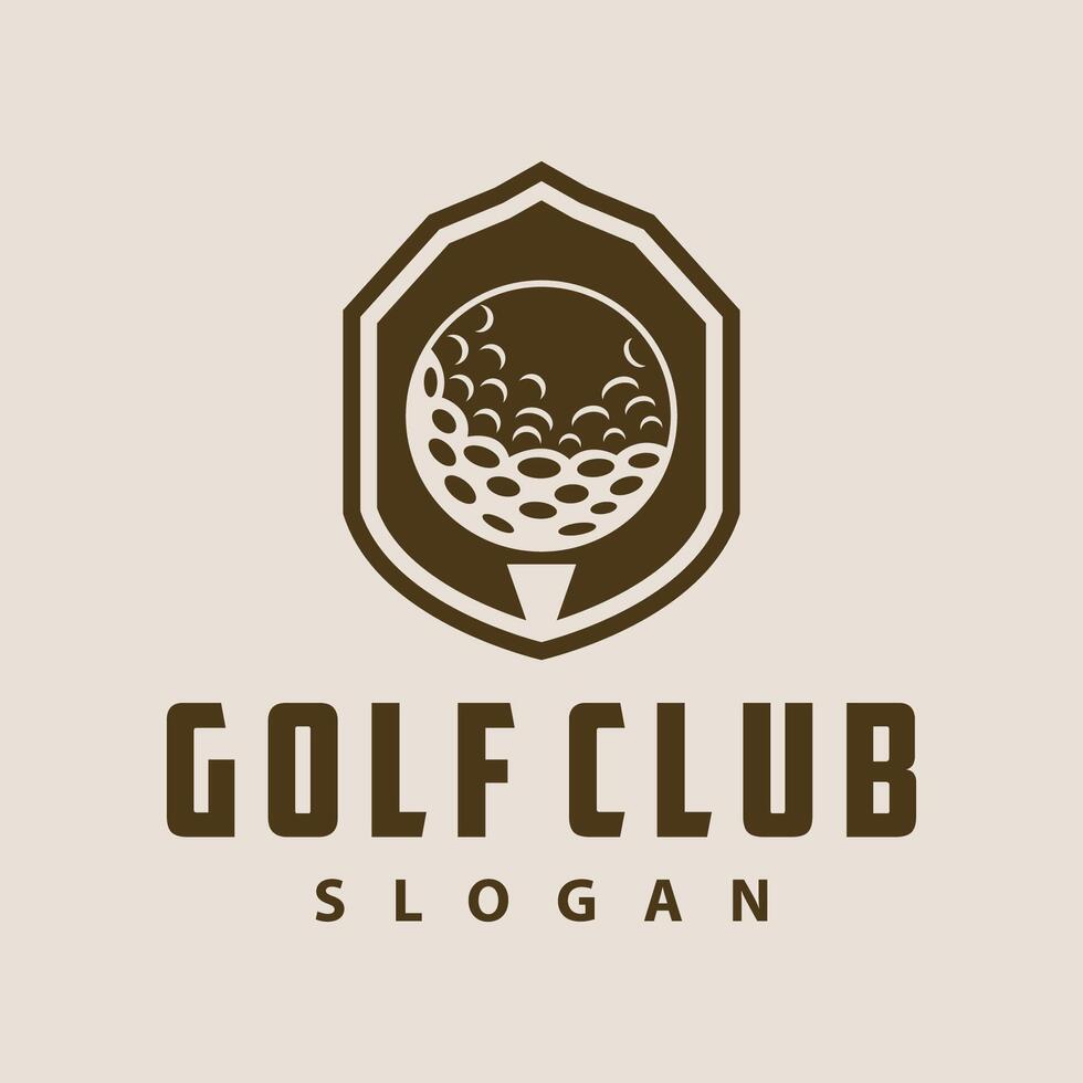 Golf Logo Illustration Design Golfspieler Turnier Golf Spiel Mannschaft Verein Sport Vorlage Symbol vektor