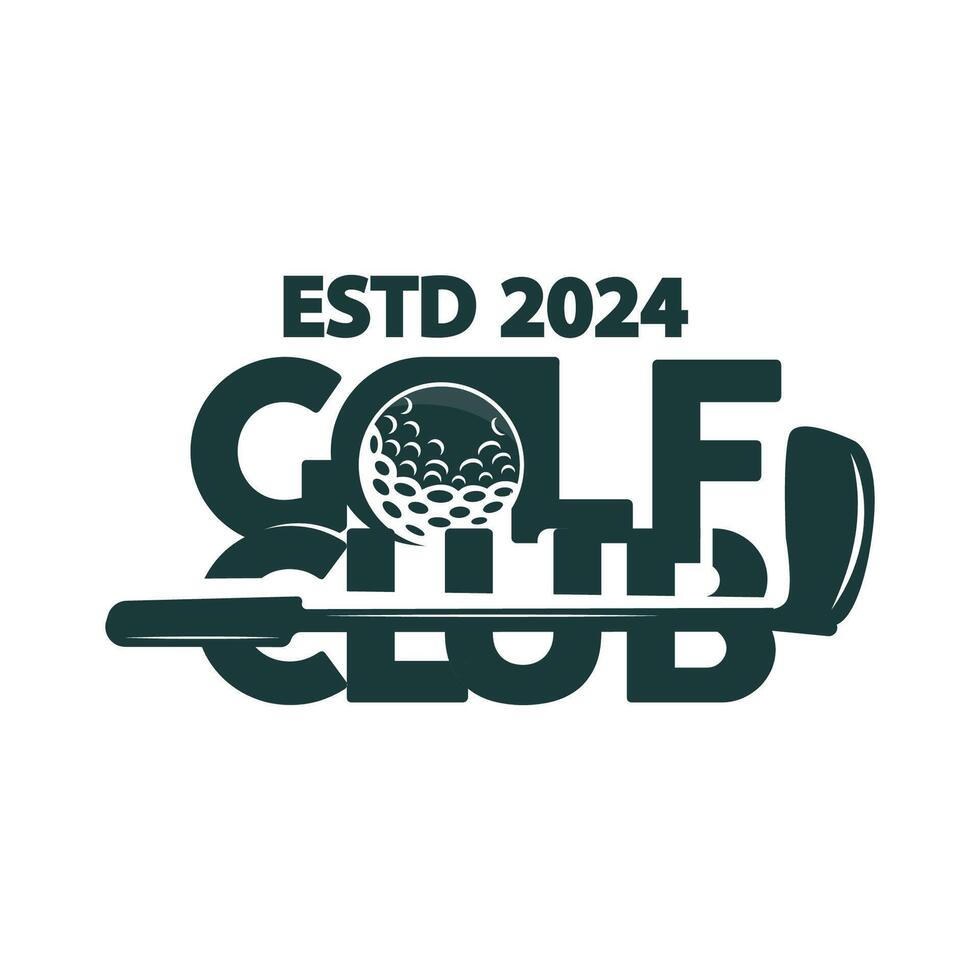 Golf Logo Illustration Design Golfspieler Turnier Golf Spiel Mannschaft Verein Sport Vorlage Symbol vektor