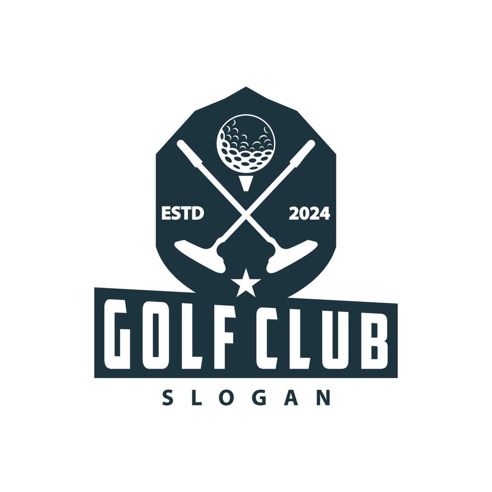 golf logotyp illustration design golfspelare turnering golf spel team klubb sport mall symbol vektor