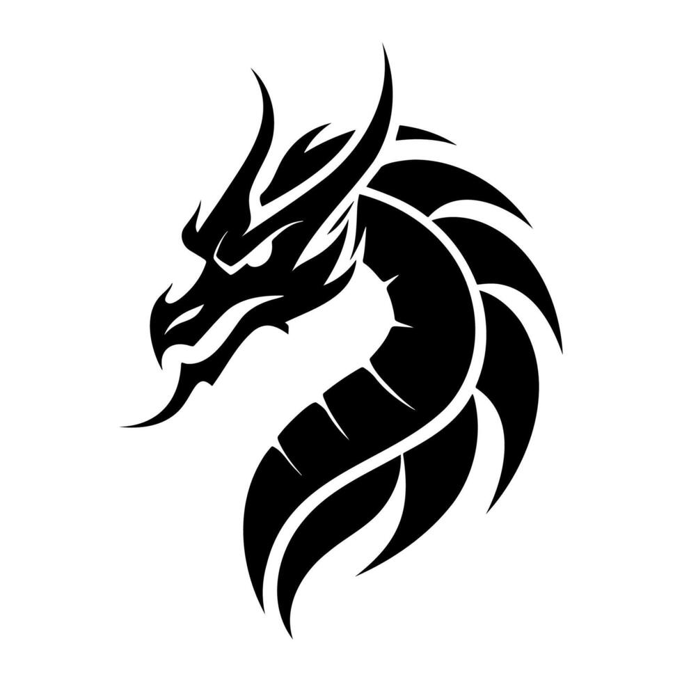 ai genererad enkel drake logotyp. vektor illustration