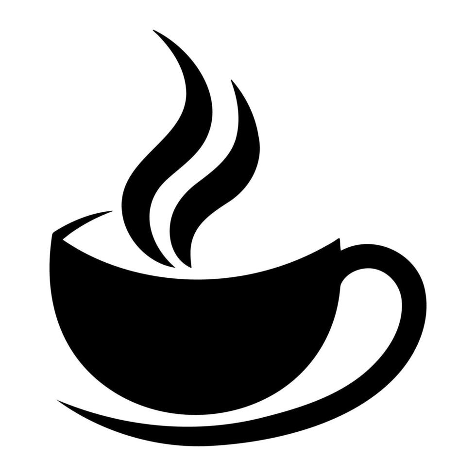 ai genererad enkel kaffe logotyp. vektor illustration