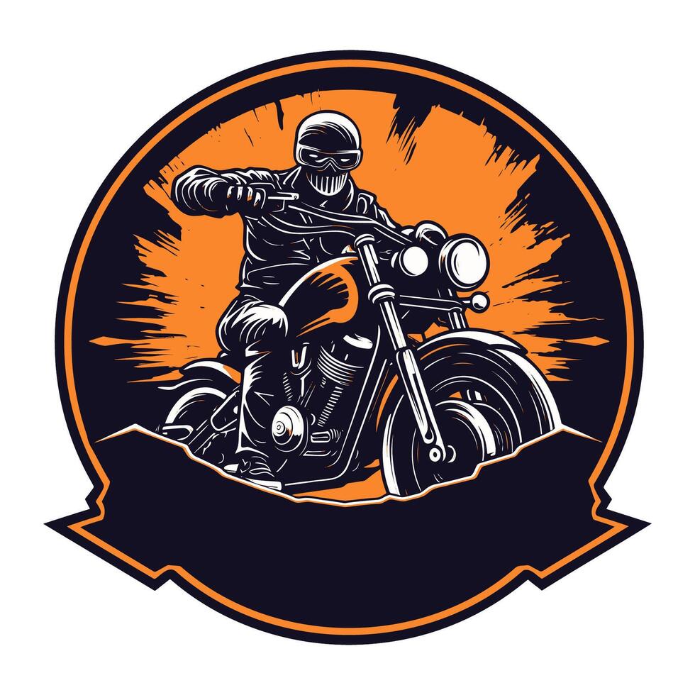 ai genererad enkel motorcykel Valp logotyp. vektor illustration