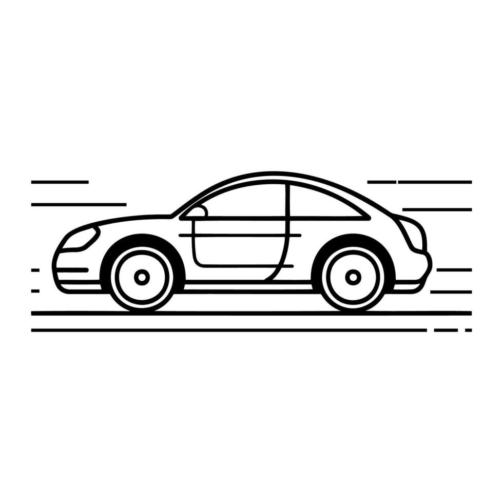 Auto dünn Linie Vektor Netz Symbol