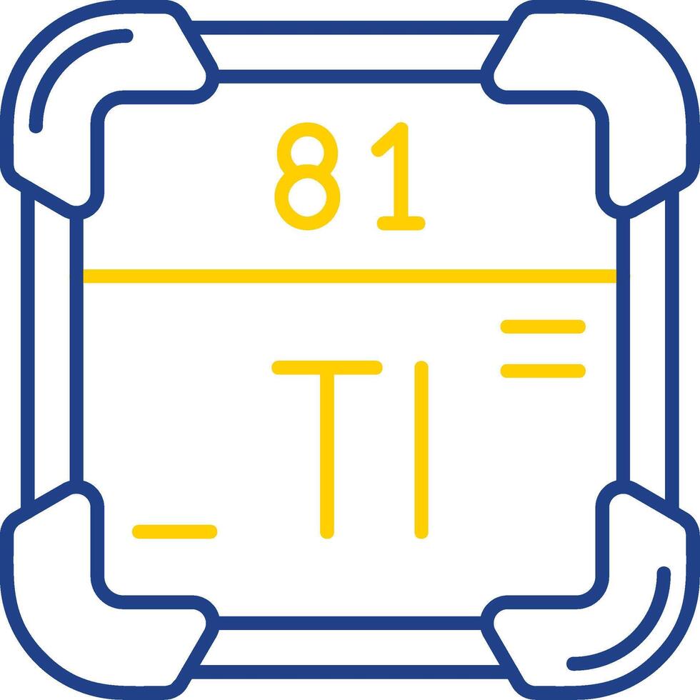 Thallium Linie zwei Farbe Symbol vektor