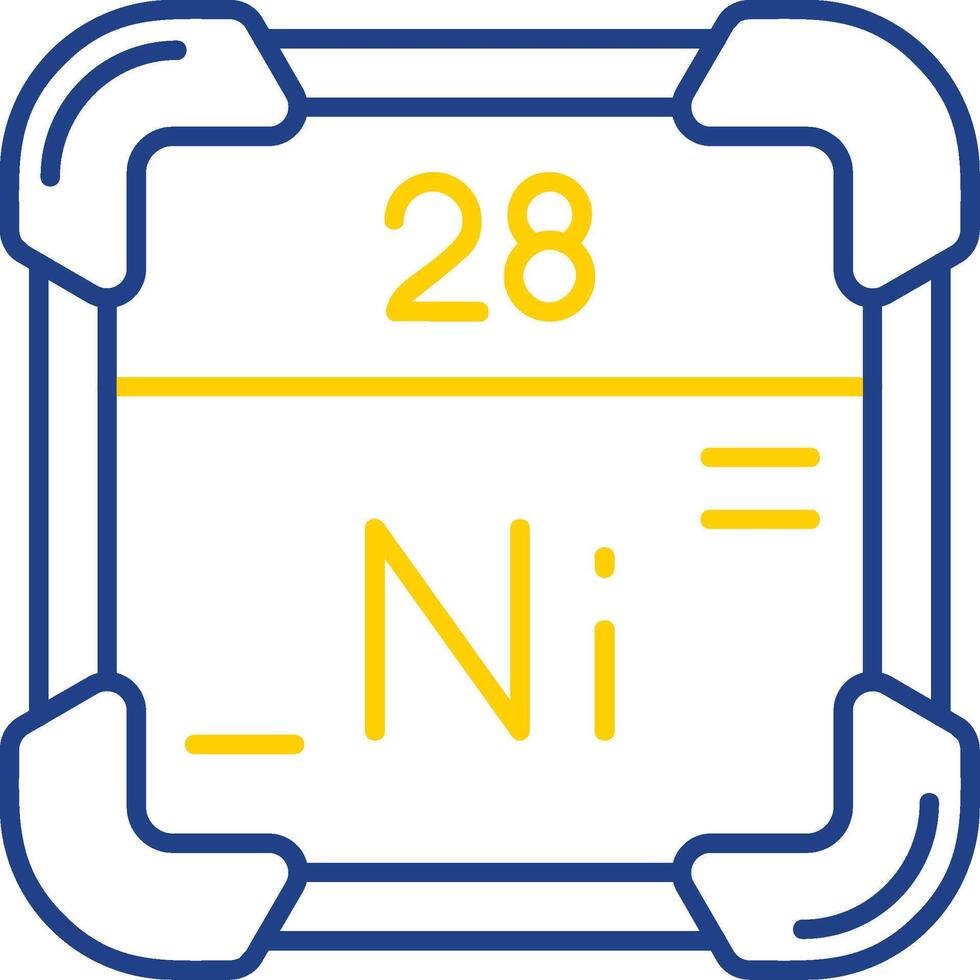 Nickel Linie zwei Farbe Symbol vektor