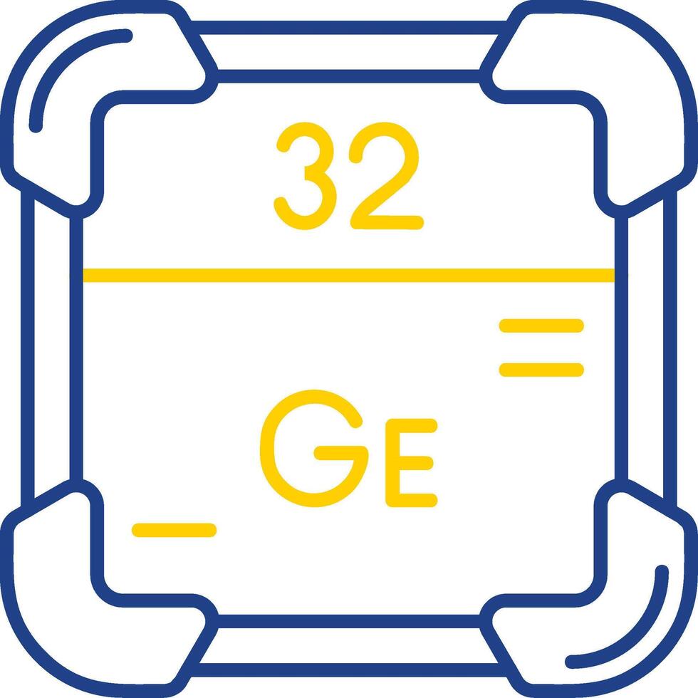 germanium linje två Färg ikon vektor