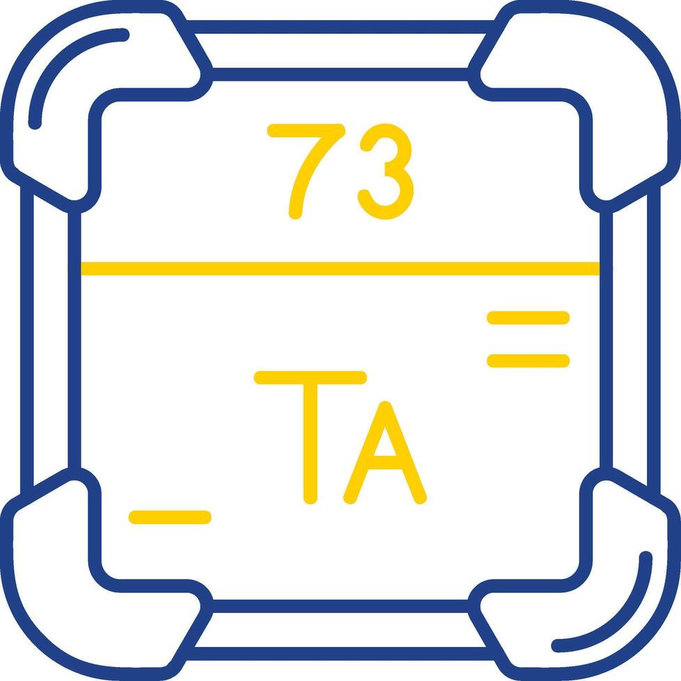 Tantal Linie zwei Farbe Symbol vektor