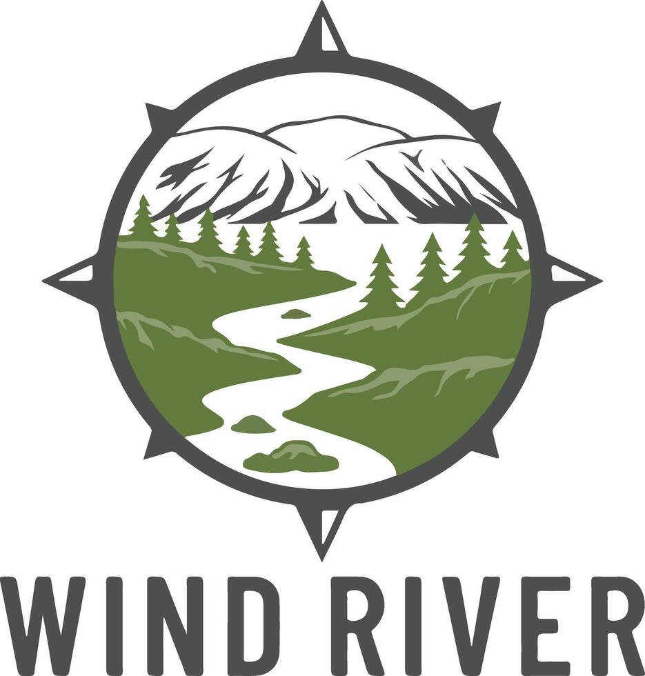 Logo zum ein Umfrage Unternehmen basierend im Minnesota und Wyoming vektor
