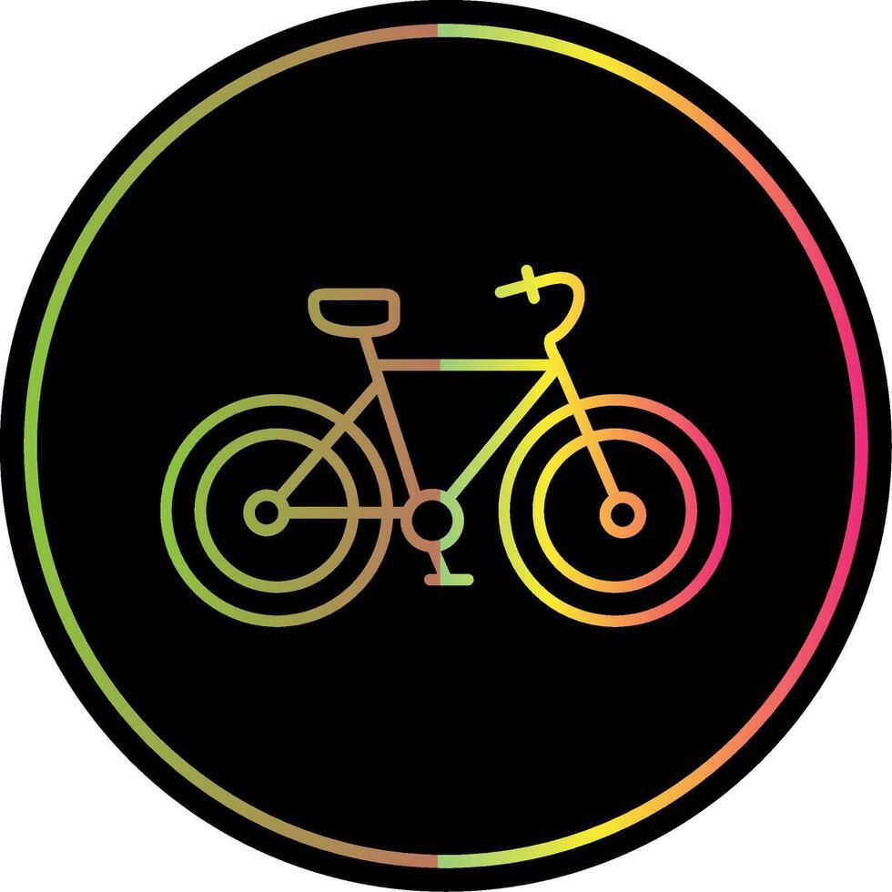 Fahrrad Linie Gradient fällig Farbe Symbol vektor