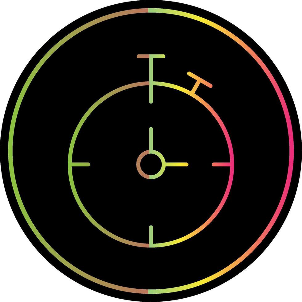 Chronometer Linie Gradient fällig Farbe Symbol vektor