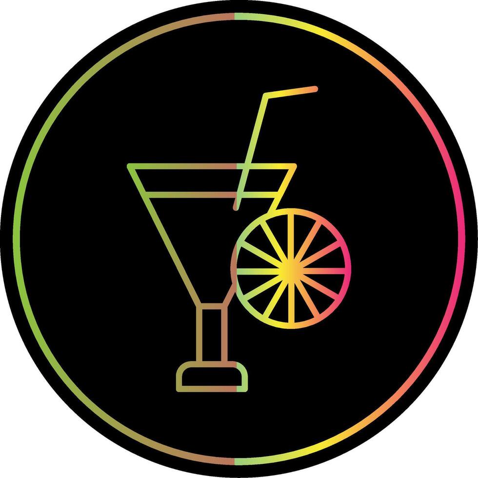 cocktail linje lutning på grund av Färg ikon vektor