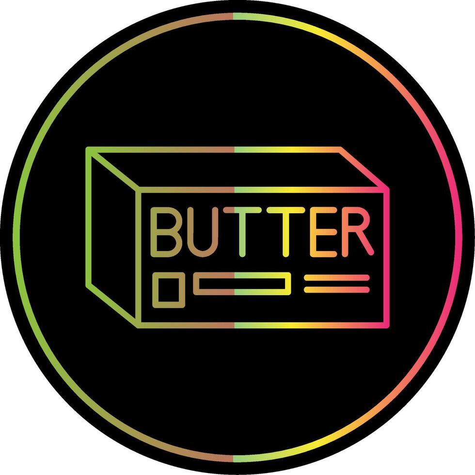 Butter Linie Gradient fällig Farbe Symbol vektor