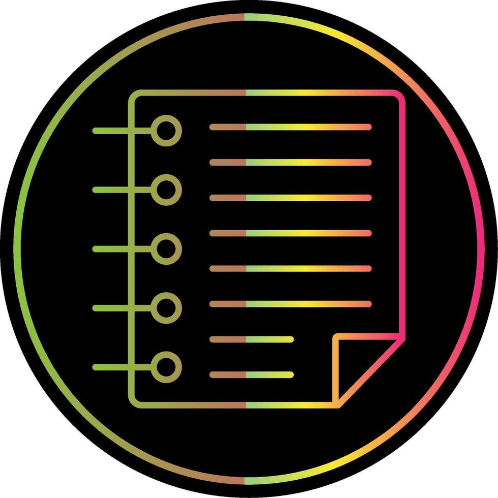 Anmerkungen Linie Gradient fällig Farbe Symbol vektor