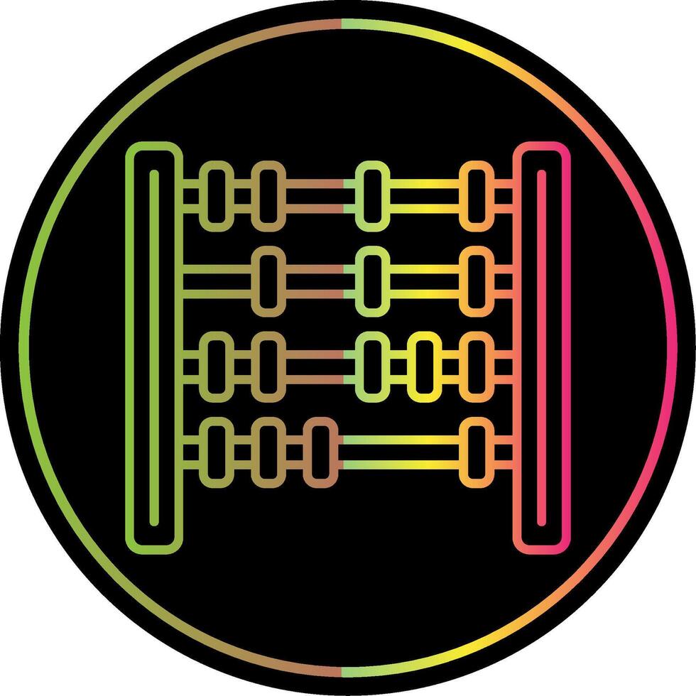 Abakus Linie Gradient fällig Farbe Symbol vektor