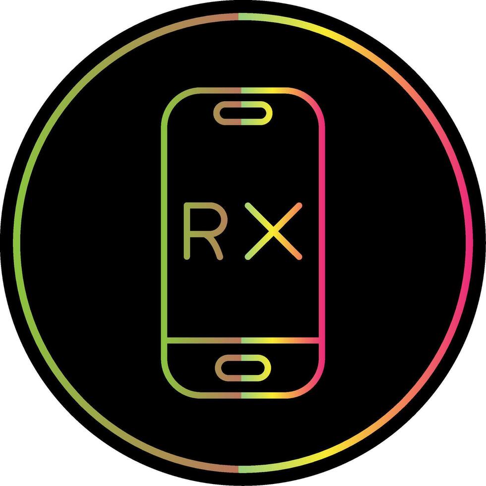 rx Linie Gradient fällig Farbe Symbol vektor