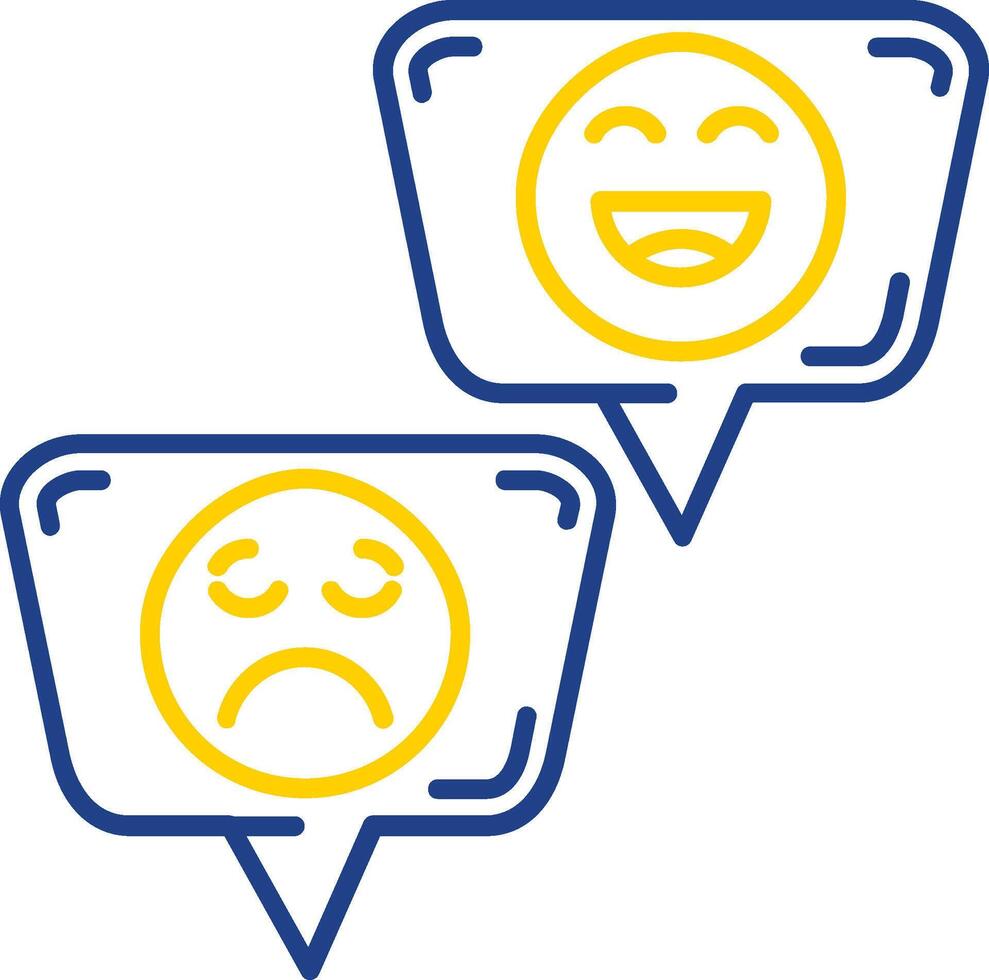 emojis linje två Färg ikon vektor