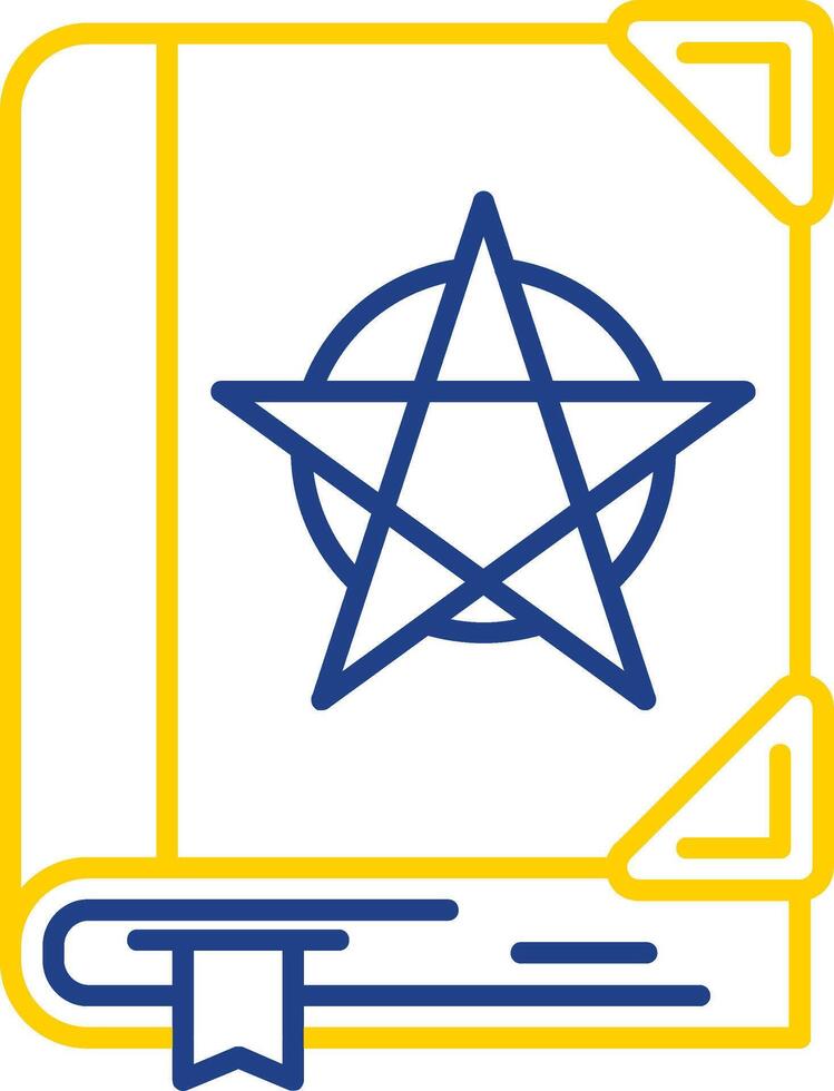 Tanach Linie zwei Farbe Symbol vektor