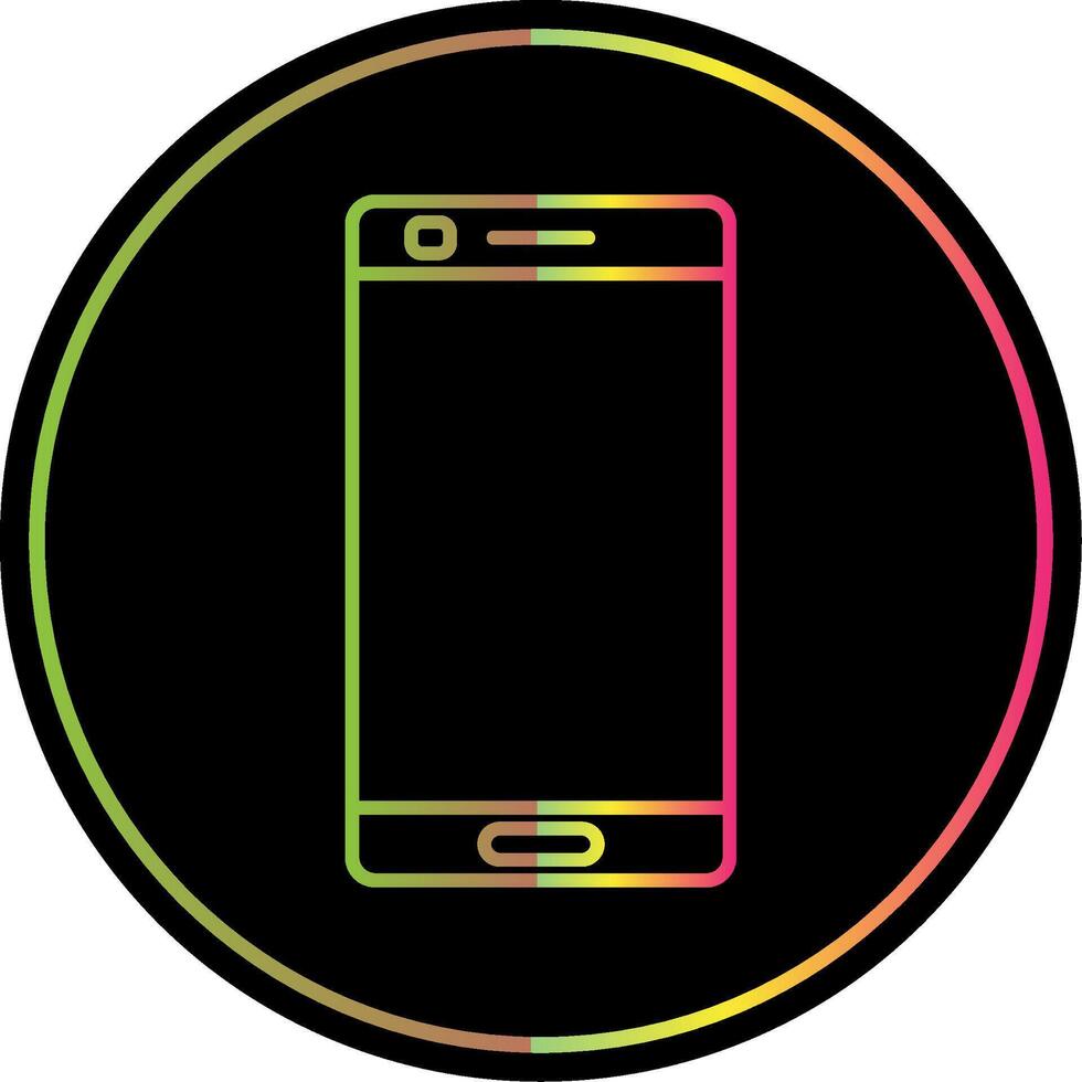 Handy, Mobiltelefon Telefon Linie Gradient fällig Farbe Symbol vektor