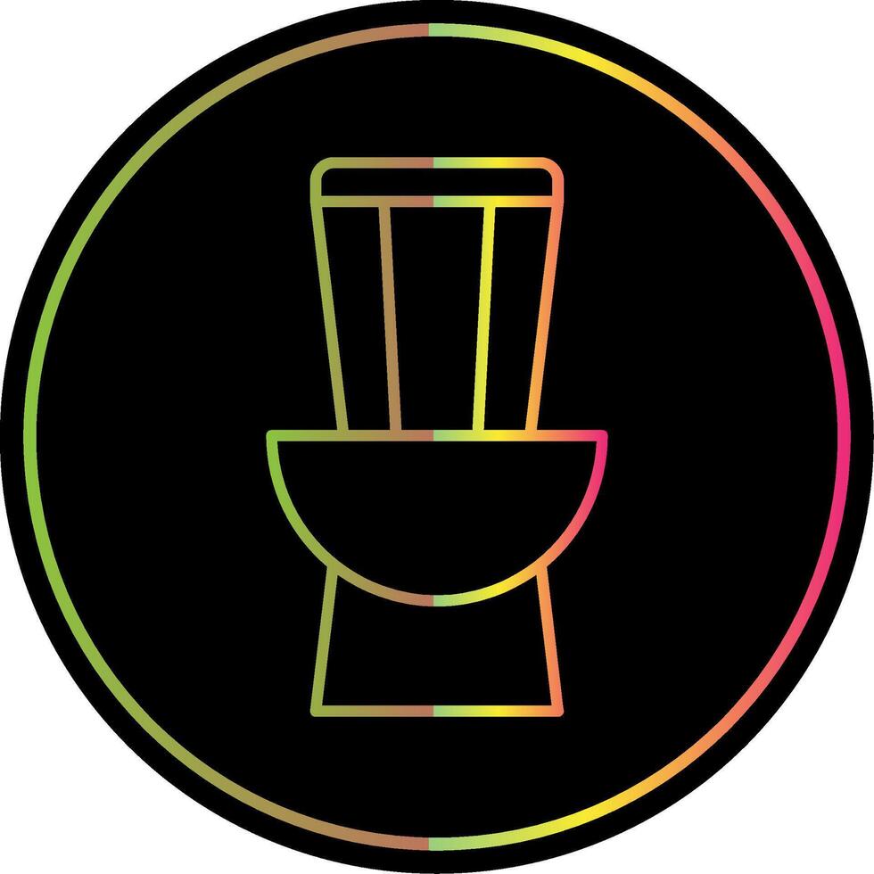 toalett linje lutning på grund av Färg ikon vektor