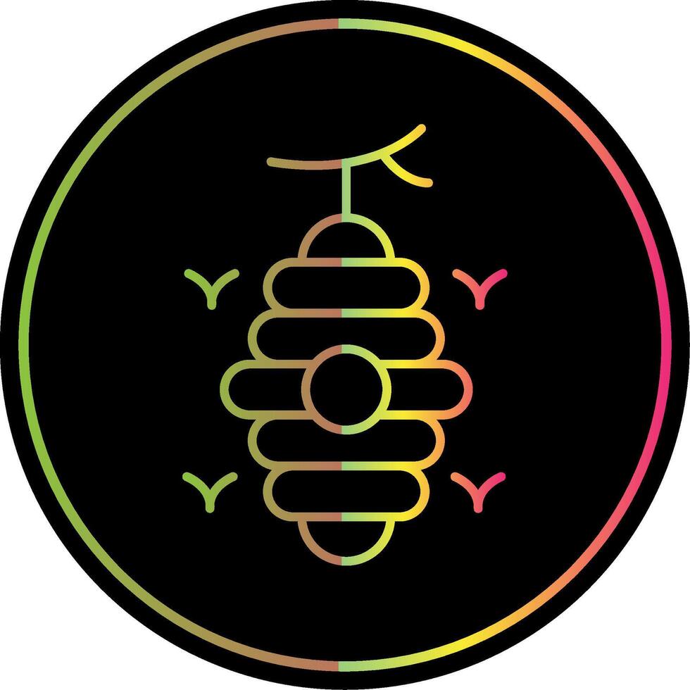 Bienenstock Linie Gradient fällig Farbe Symbol vektor
