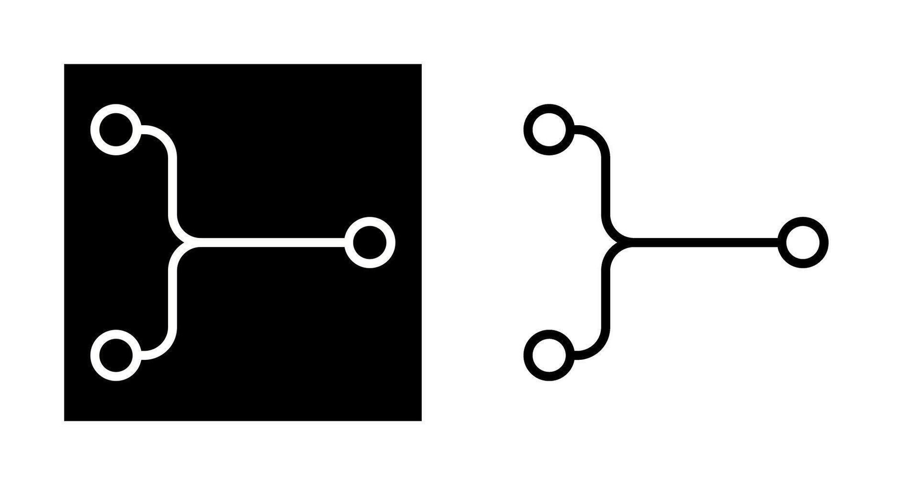 konvergens vektor ikon