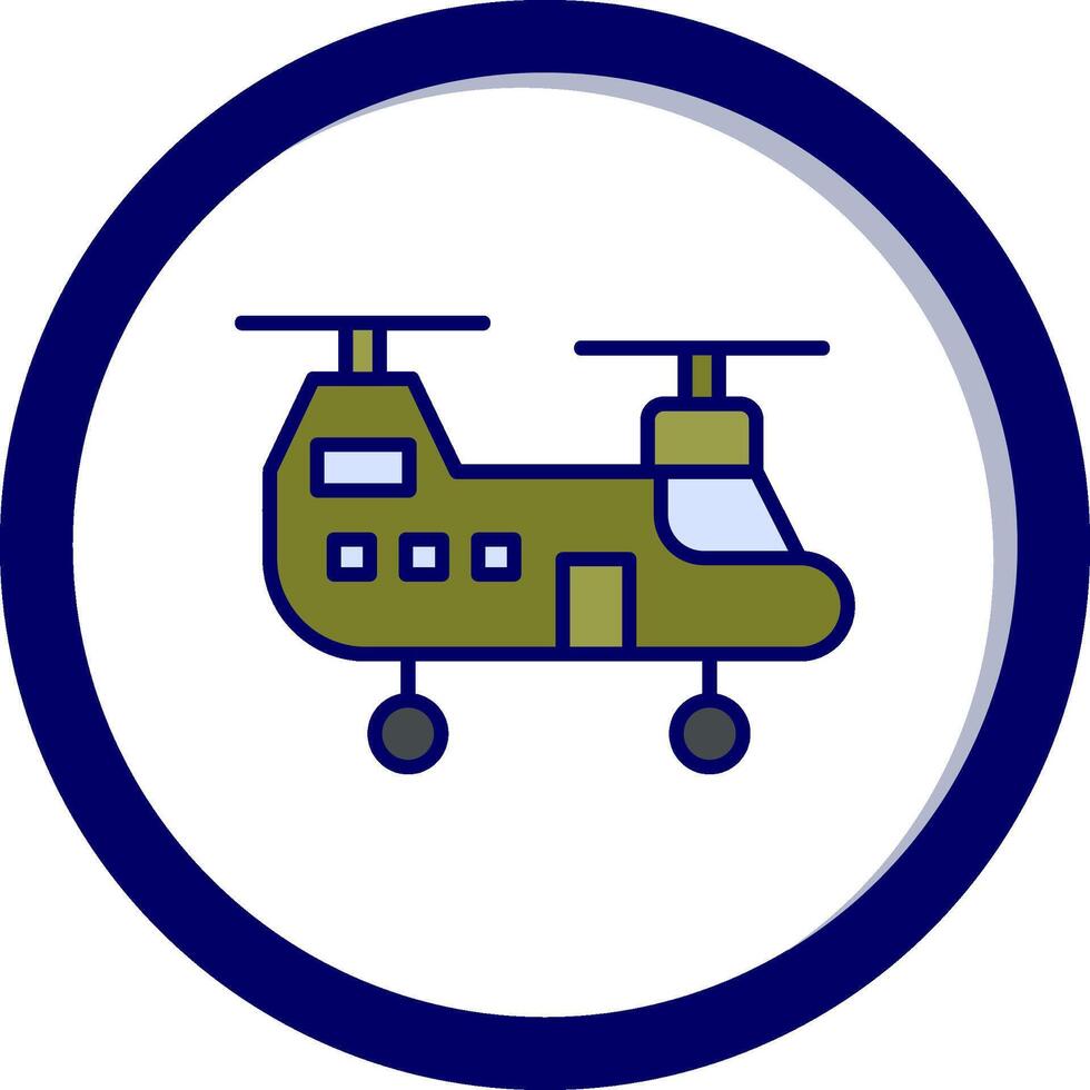 Vektorsymbol für Militärhubschrauber vektor