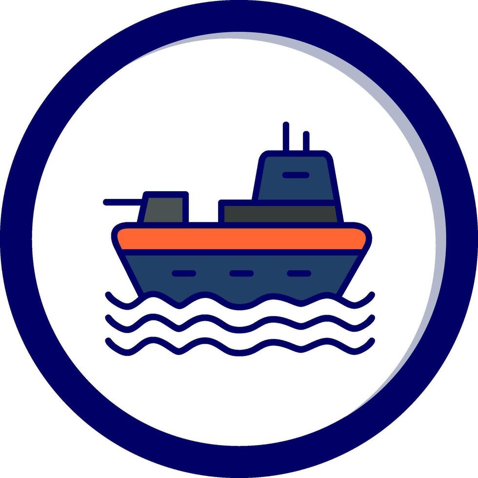 Militär- Schiff Vektor Symbol