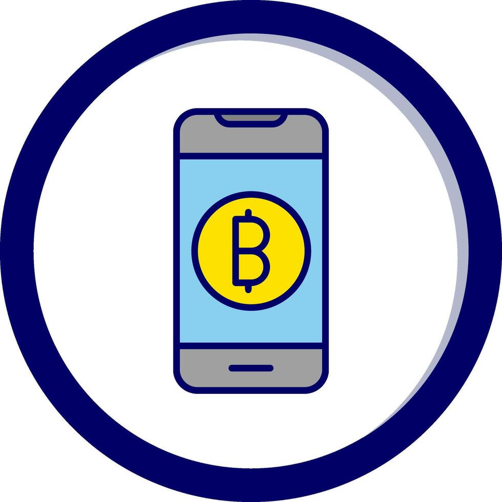 online Bitcoin Zahlung Vektor Symbol