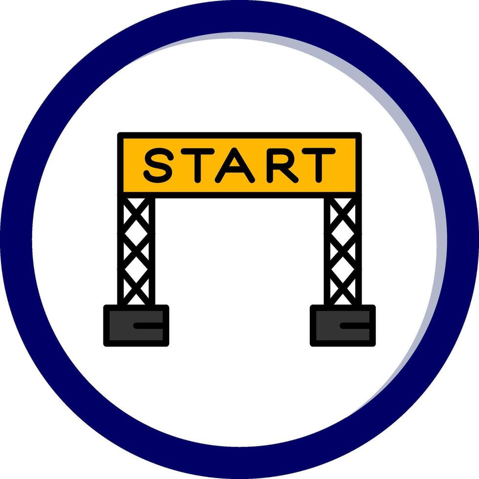 Start Linie Vektor Symbol