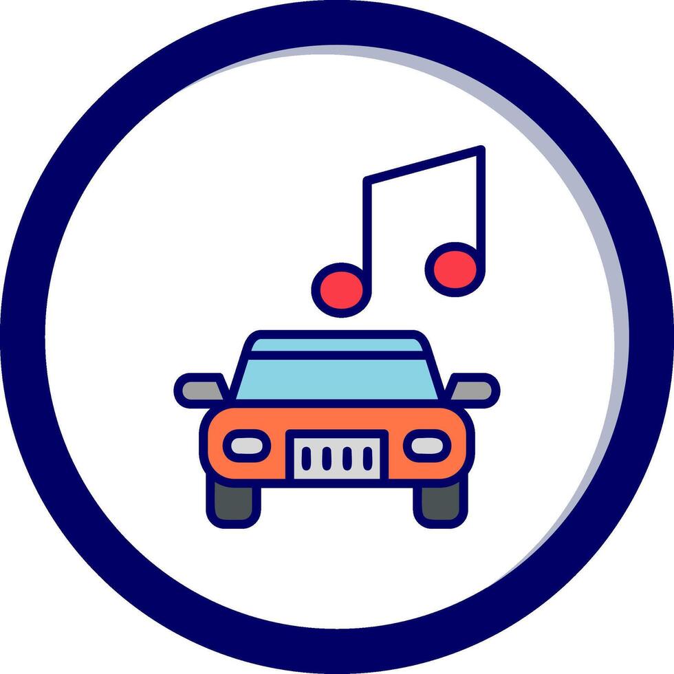 Auto Musik- Vektor Symbol