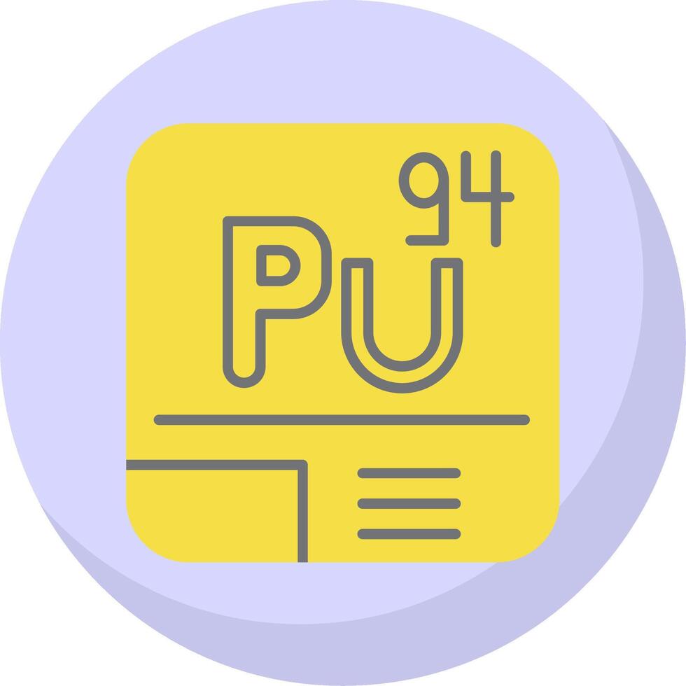 Plutonium eben Blase Symbol vektor