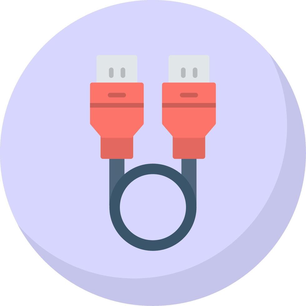 USB Kabel eben Blase Symbol vektor