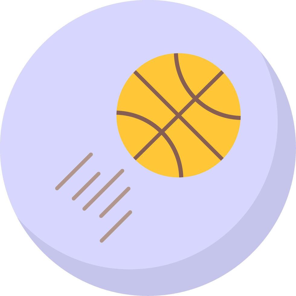 basketboll platt bubbla ikon vektor
