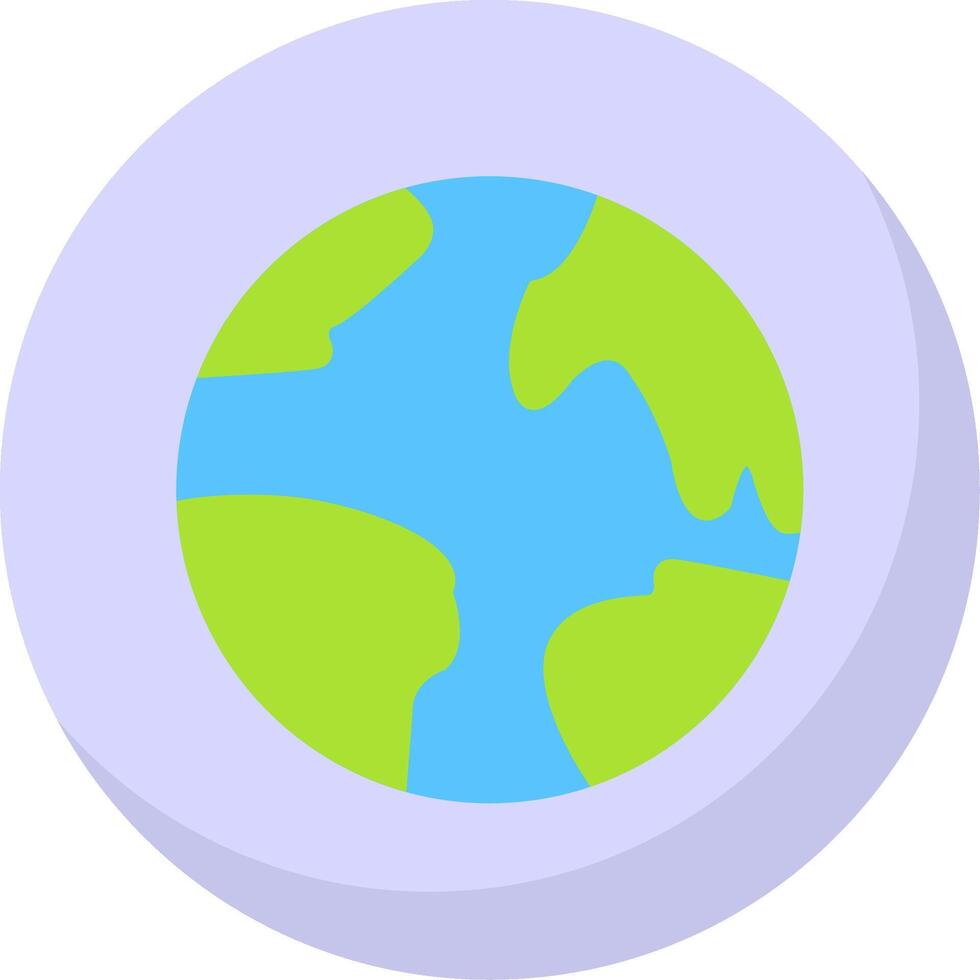 Planet Erde eben Blase Symbol vektor
