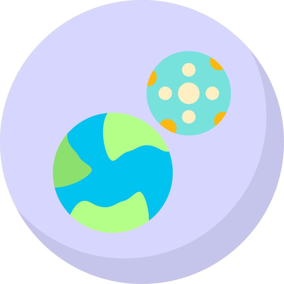 Planeten eben Blase Symbol vektor