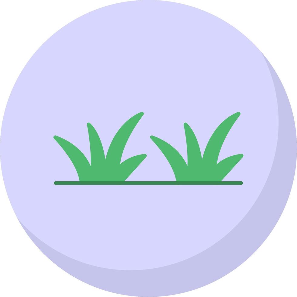 gräs platt bubbla ikon vektor