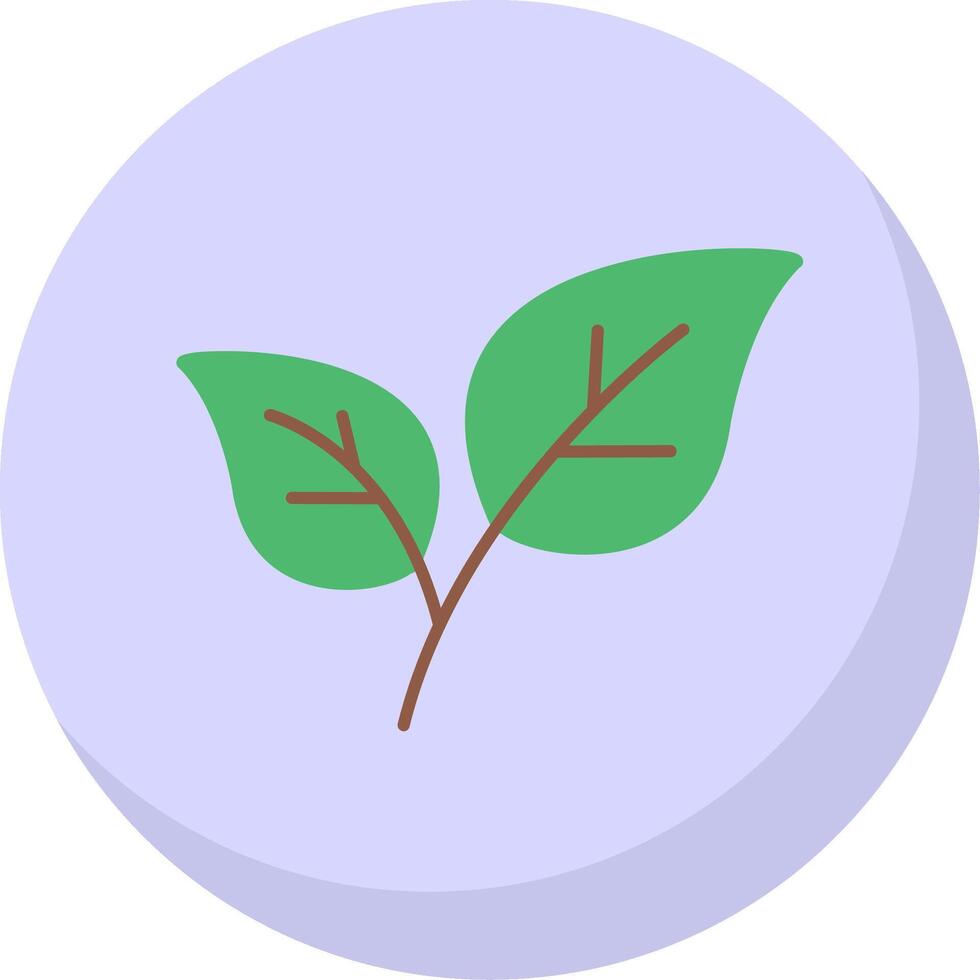 Blätter eben Blase Symbol vektor