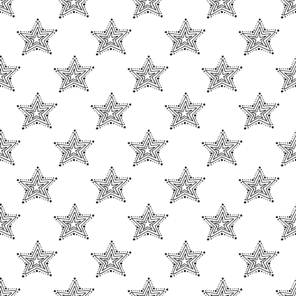 nahtlos Muster mit süß Sterne Gekritzel zum dekorativ drucken, Verpackung Papier, Gruß Karten, Hintergrund und Stoff vektor
