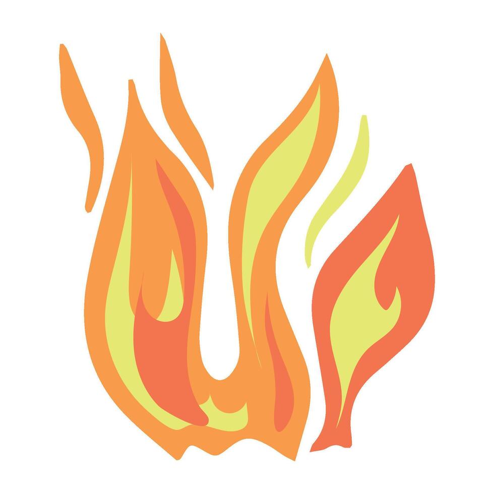 brand flamma vektor ikon. brand silhuett illustration.