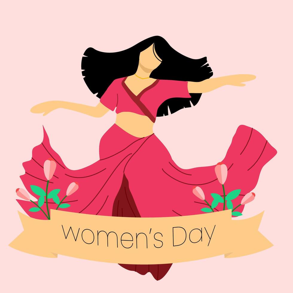 Frau Illustration zum International Damen Tag vektor