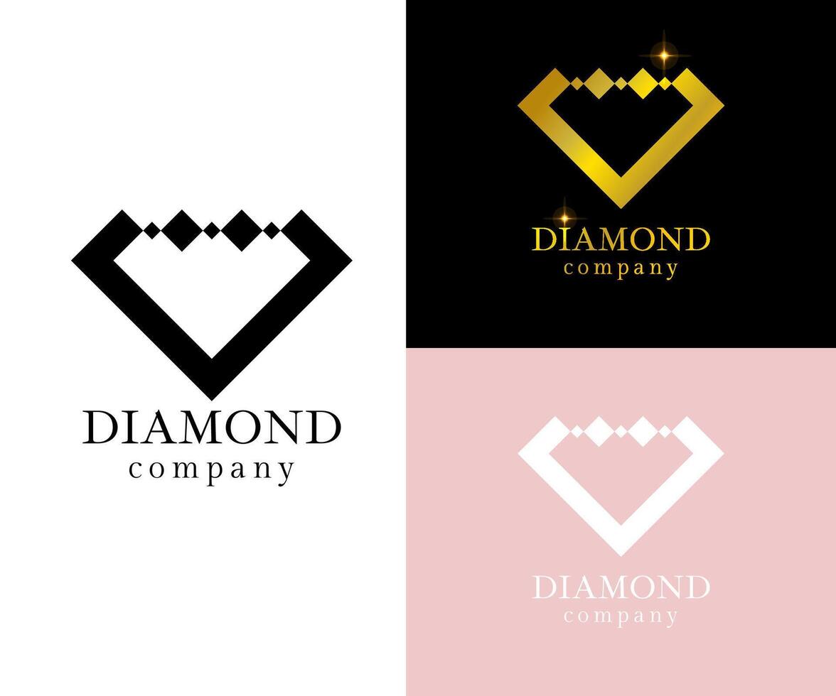 Vektor Diamant Logo, Schmuck Unternehmen Symbol, Edelstein Marke Name