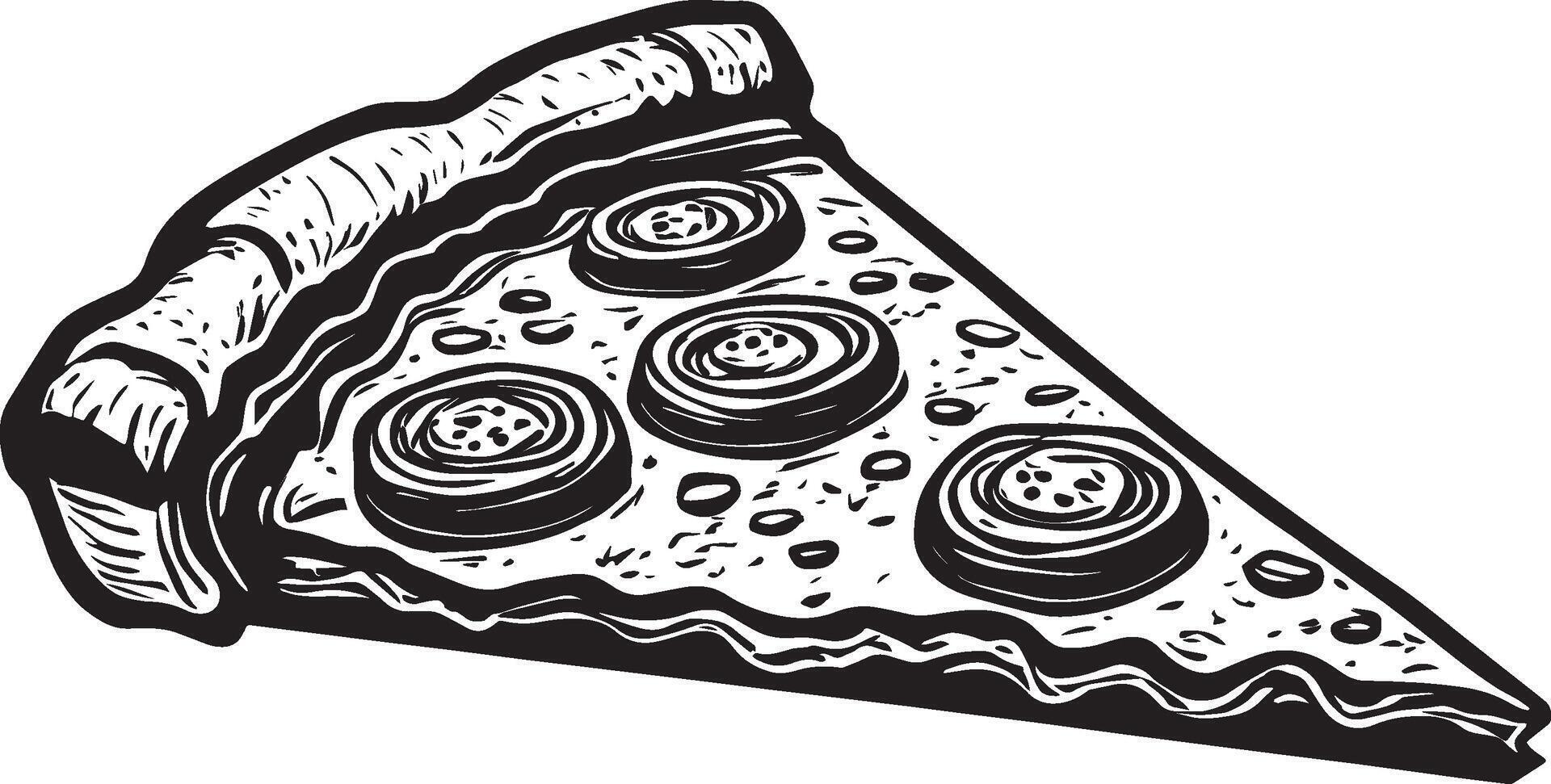 ai genererad skiva av pepperoni pizza illustration vektor