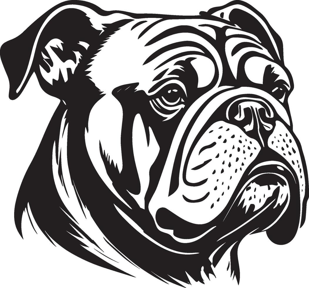 ai generiert Bulldogge Gesicht Illustration vektor