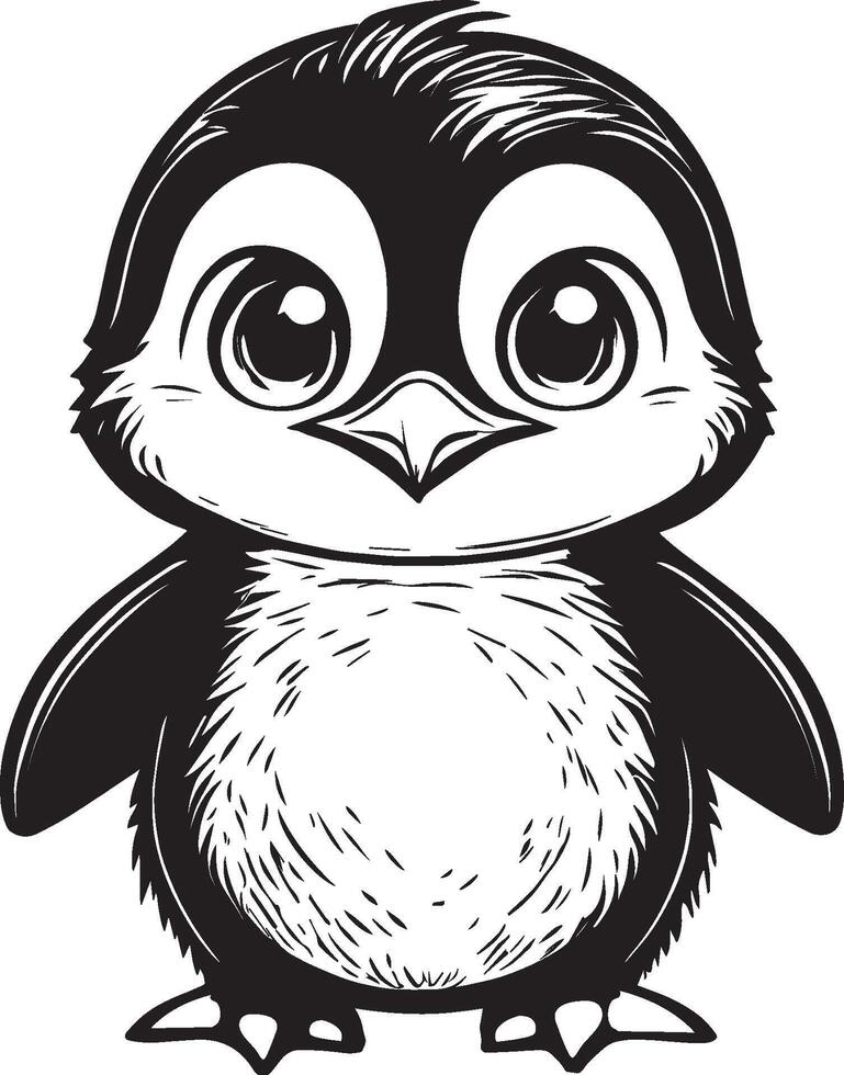 ai genererad söt tecknad serie pingvin illustration vektor